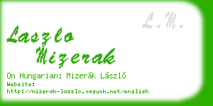 laszlo mizerak business card