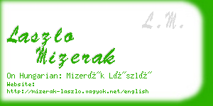 laszlo mizerak business card